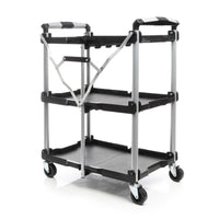 Carrello pieghevole multiuso con 3 piani Fino a 120 kg Per officina, ufficio, gastronomia