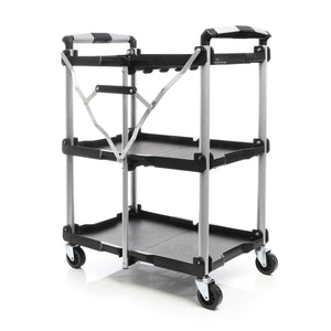 Carrello pieghevole multiuso con 3 piani Fino a 120 kg Per officina, ufficio, gastronomia