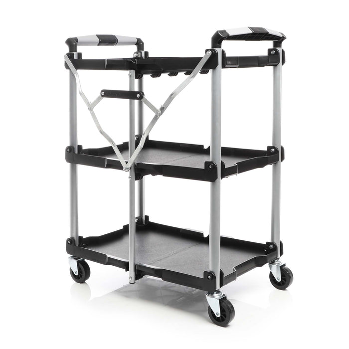 Carrello pieghevole multiuso con 3 piani Fino a 120 kg Per officina, ufficio, gastronomia