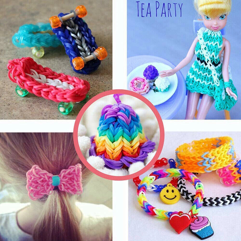 Set Braccialetti per Bambini con Elastici Colorati e Scatola ¨C zephmum ¨C 15000 Pezzi