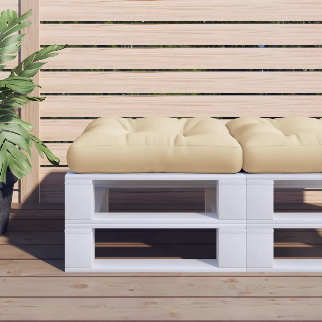 Cuscino per pallet | Cuscini per sedie Beige 58x58x10 cm in Tessuto