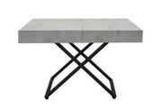 Tavolo tavolino trasformabile salvaspazio moderno cemento 120x80 - Mobili 2G