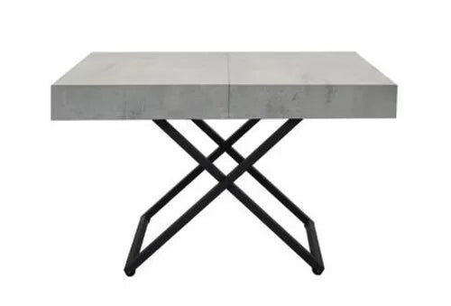 Tavolo tavolino trasformabile salvaspazio moderno cemento 120x80 - Mobili 2G