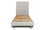 Letto 90x190 cm con testiera in linea - Tessuto velluto