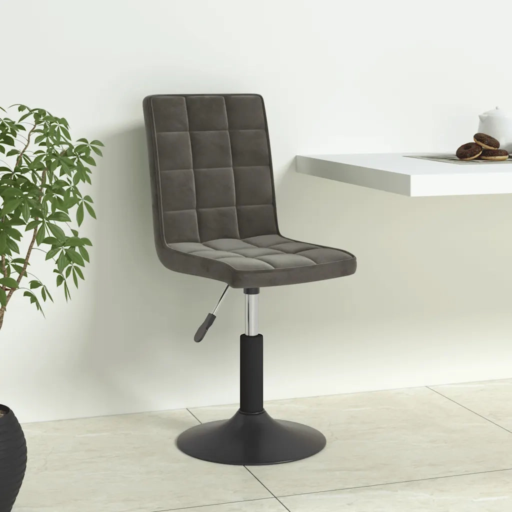 Sedie da Pranzo Girevoli 6 pz Grigio Scuro in Velluto 3089301
