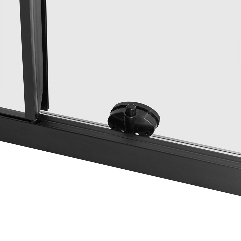 Porta da doccia pieghevole in vetro temperato trasparente con anta 120 x 190 cm nero design elegante