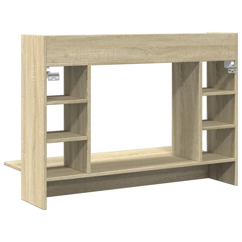 Scrivania | Tavolo da Ufficio a Parete Rovere Sonoma 105x48x75 cm Legno Multistrato