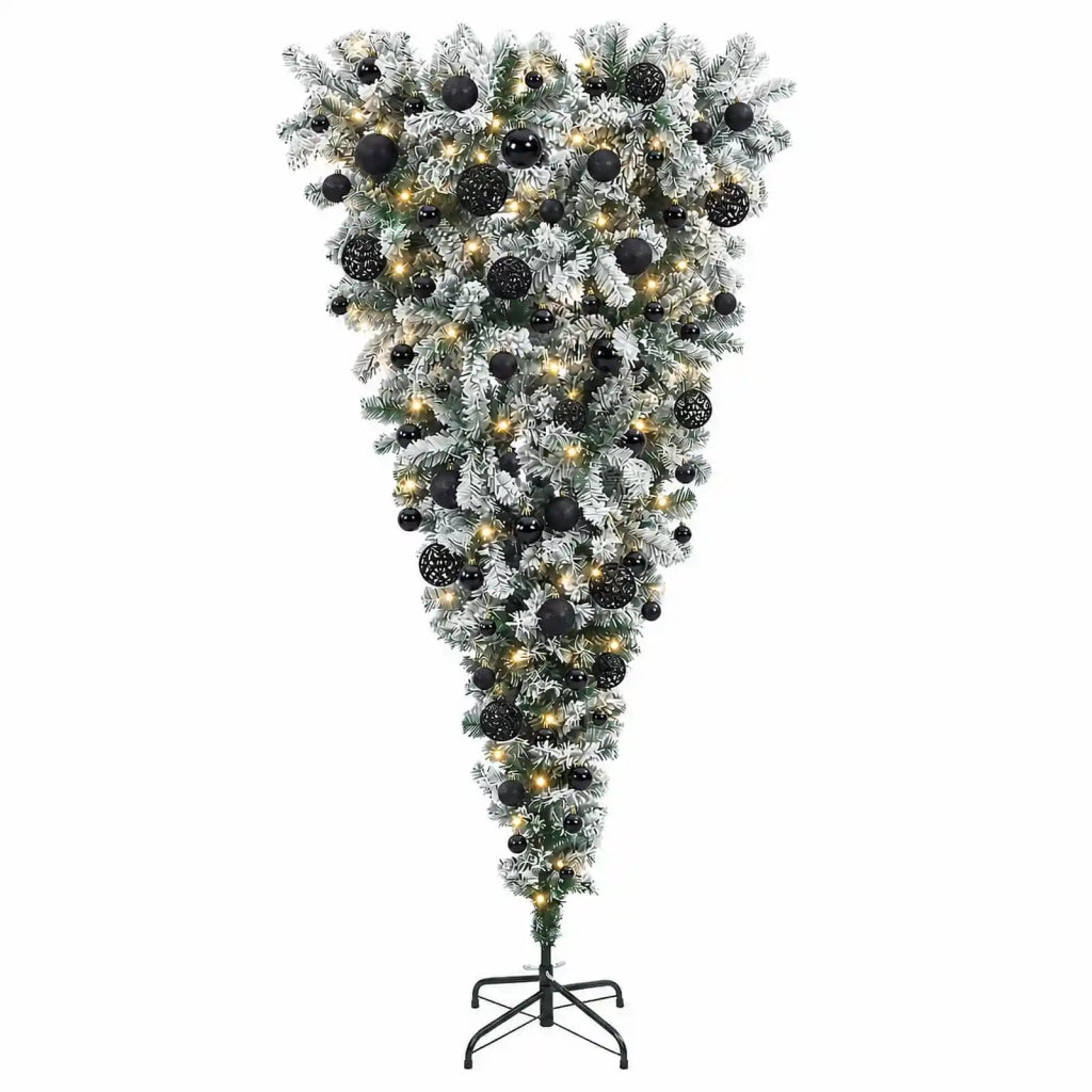 Albero di Natale artificiale rovesciato con rami snodati 210 cm 3460853