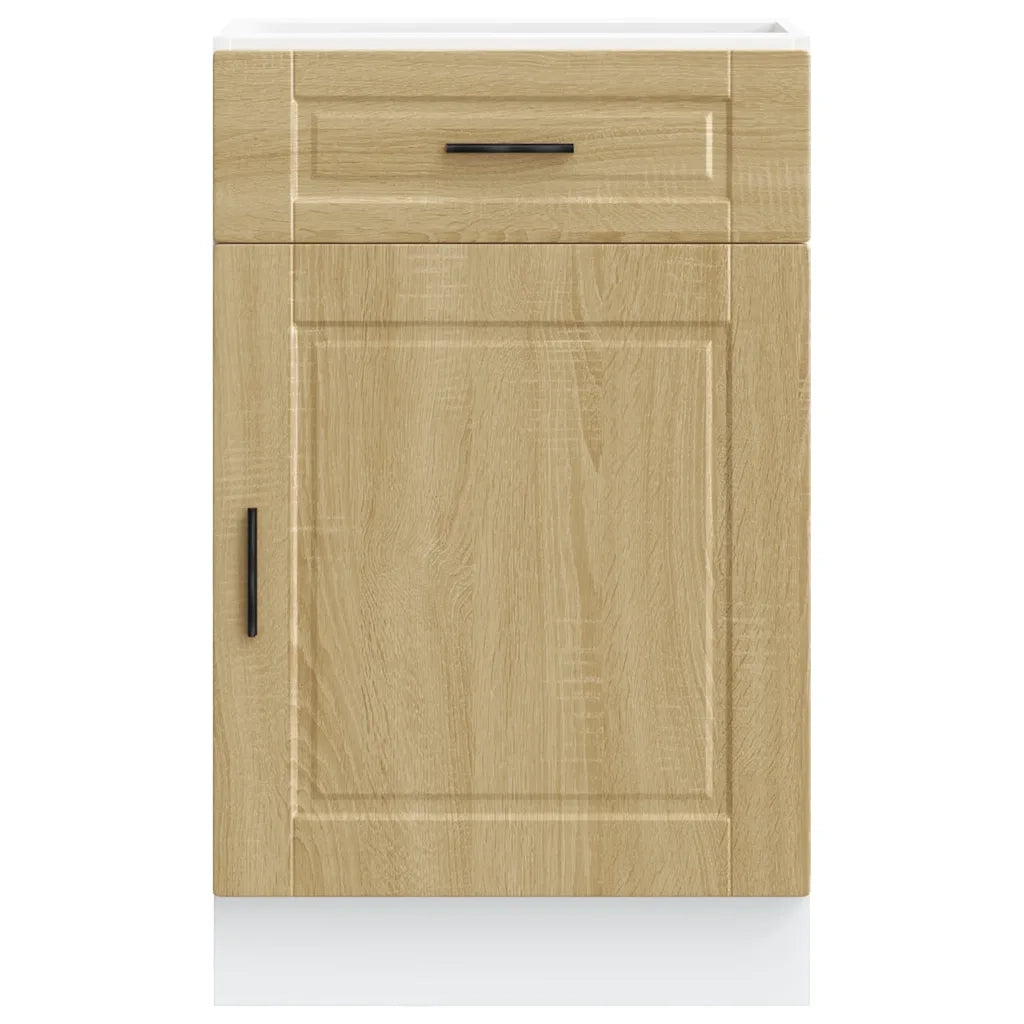 Mobile contenitore da cucina ottimizzato 50 x 46 x 81,5 cm con piedini regolabili stile contemporaneo legno di rovere Sonoma 02_0050265