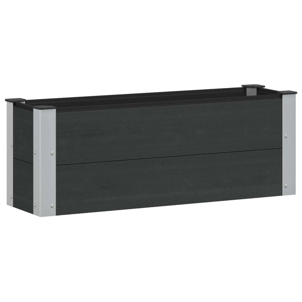 Letto rialzato da giardino Nero 100 x 30 x 36 cm