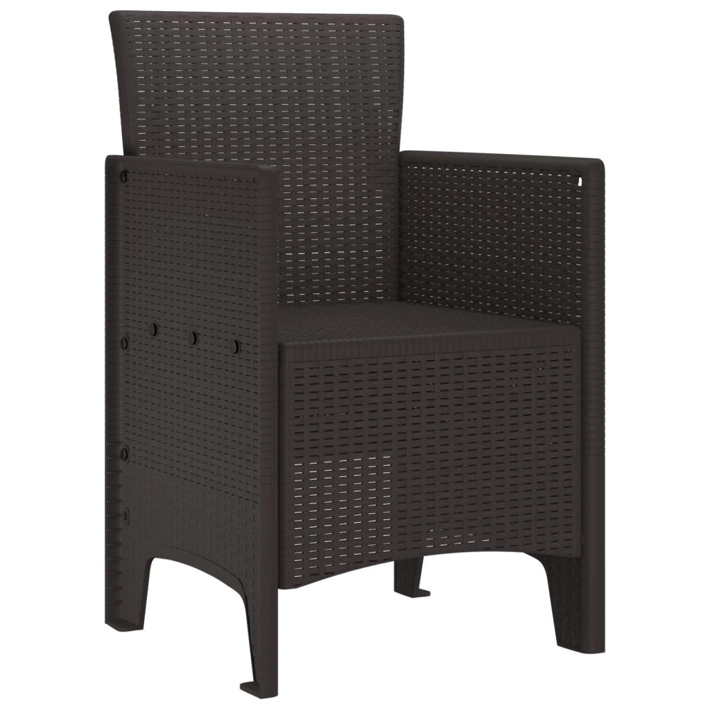 Sedia da Giardino 4 pcs Marrone 53 x 49 x 85 cm Polipropilene 847473
