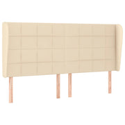 Testiera | Testata ad Orecchio Crema 183x23x118/128 cm in Tessuto