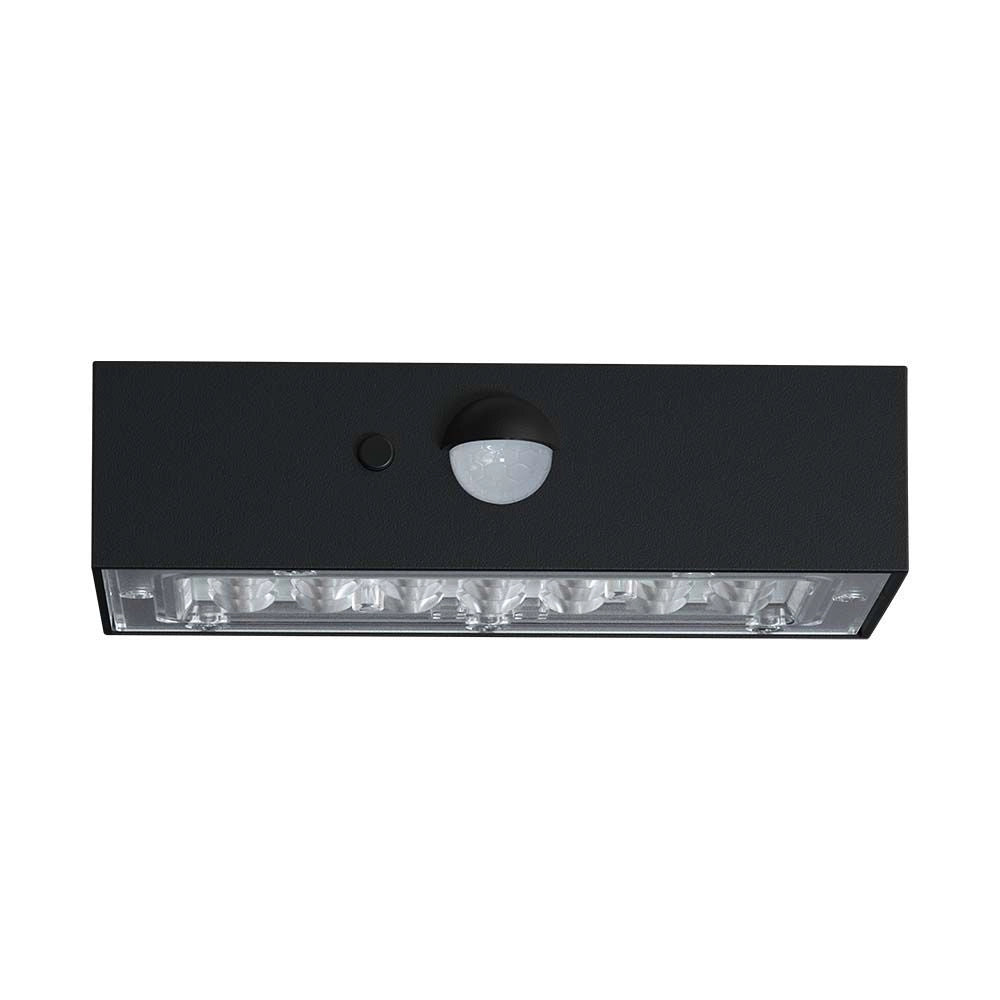 Applique solare V-TAC VT-403 3W CCT 350lm nera PIR IP65