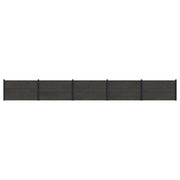 Pannello di Recinzione 5 pcs WPC e Alluminio Nero