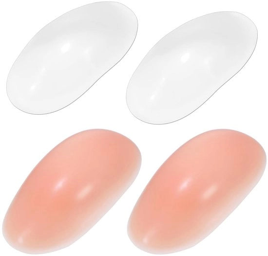 Pads per spalla autoadesivi - 4 pezzi - Antiscivolo - Invisibili - Alleviamenti per spalle per donne - Lavabili e riciclabili