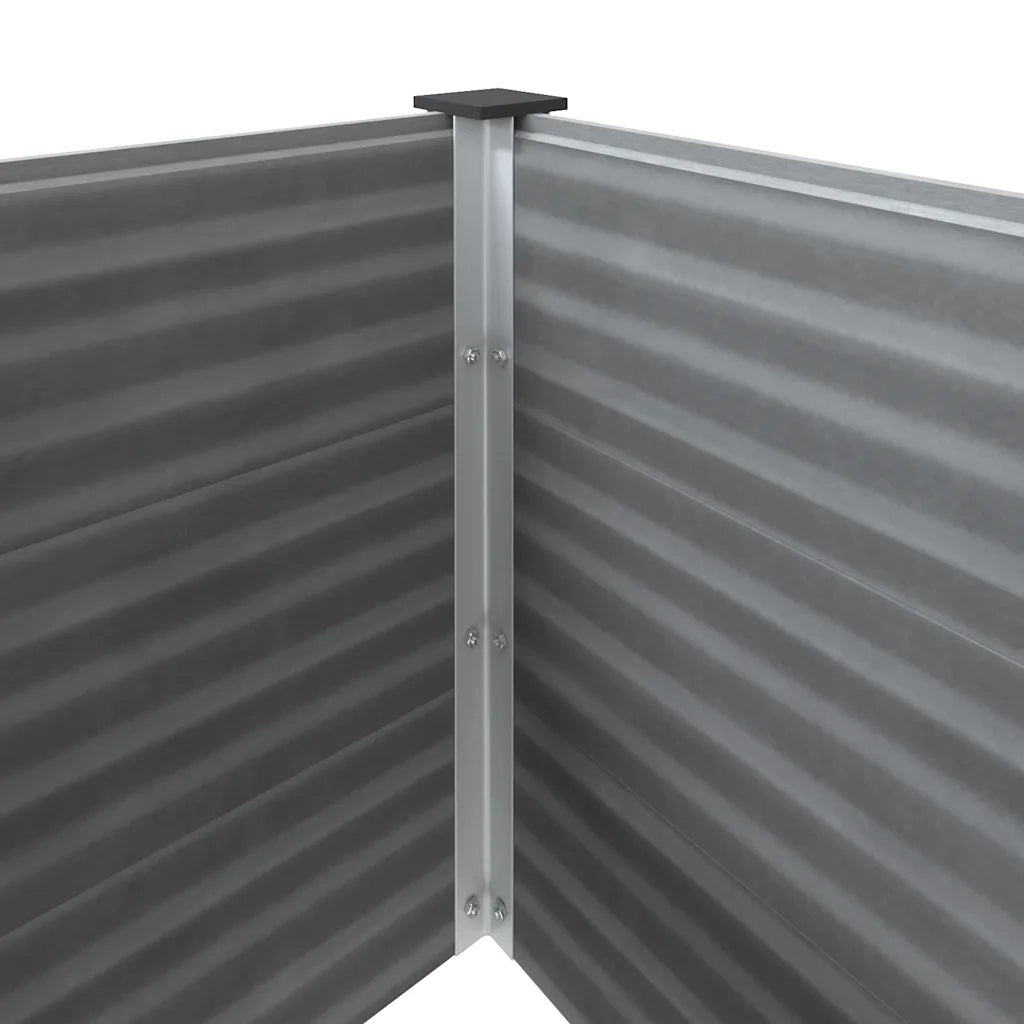 Letto Rialzato da Giardino in WPC 100x50x91 cm Grigio 43604