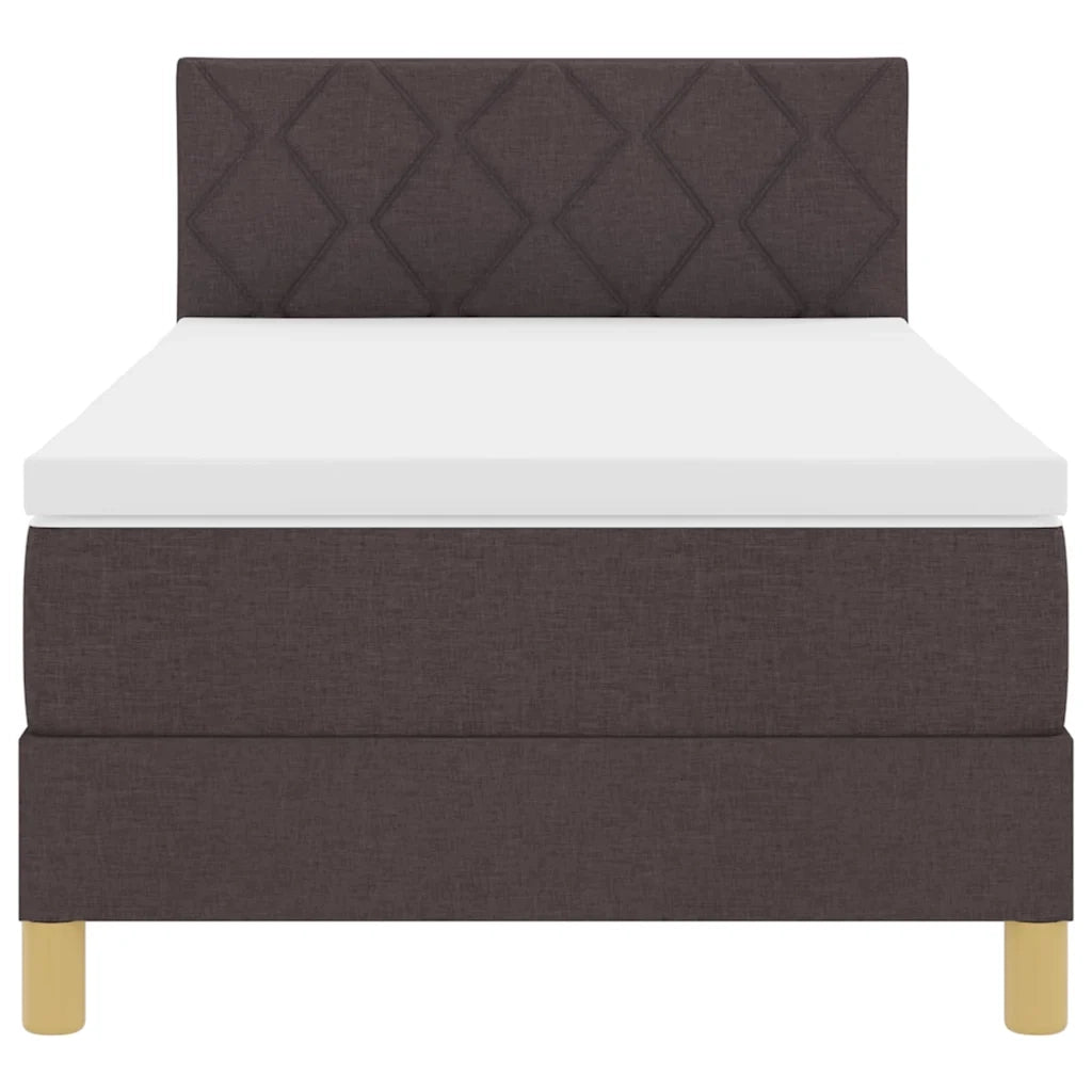 Letto a molle con cuscino Marrone Scuro 90 x 190 cm Tessuto 3338961