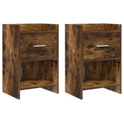 Comodini 2 pcs Rovere Fumo 40 x 30 x 60 cm Legno ingegnerizzato 8010988