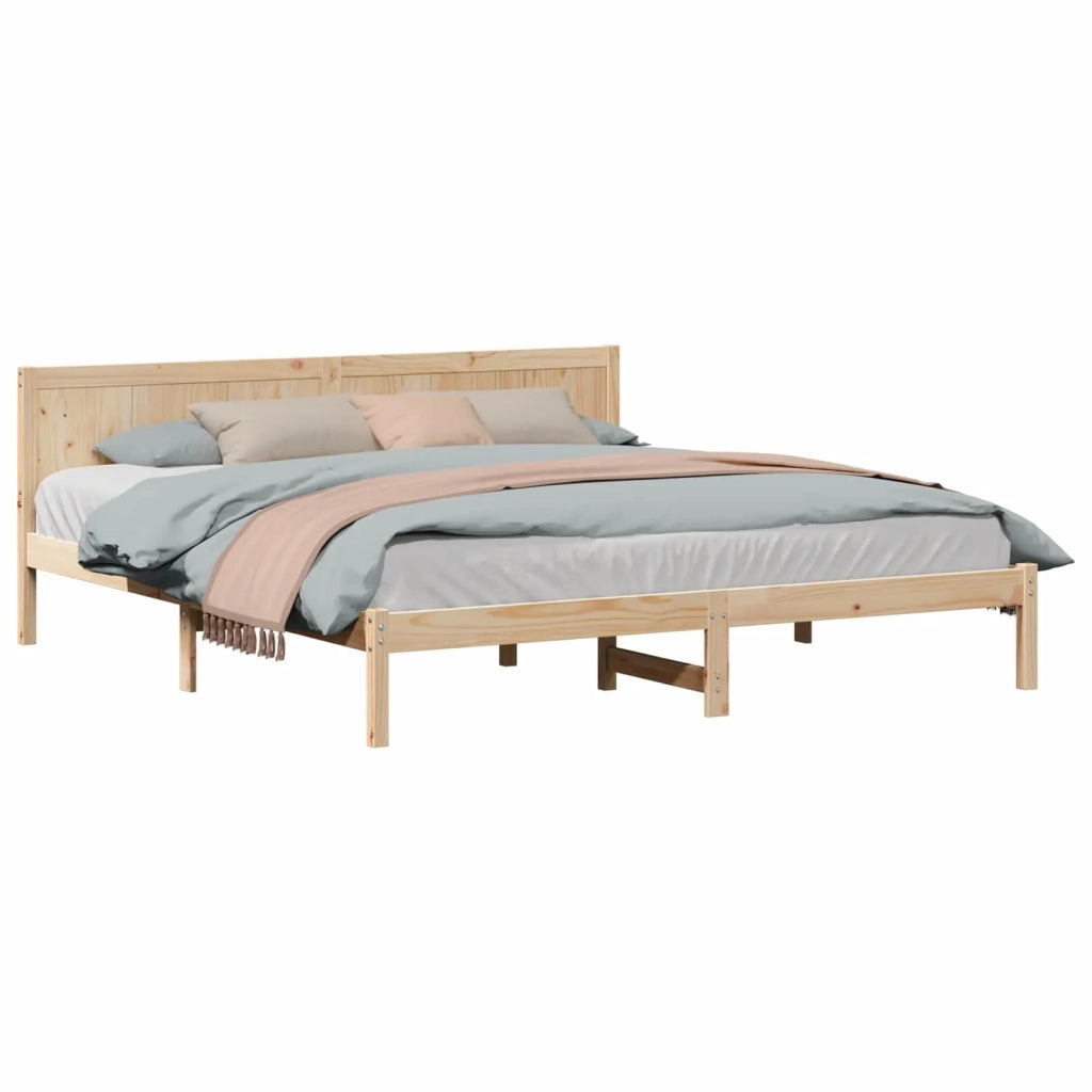 Struttura del letto Marrone 180 x 200 cm Legno massello di pino