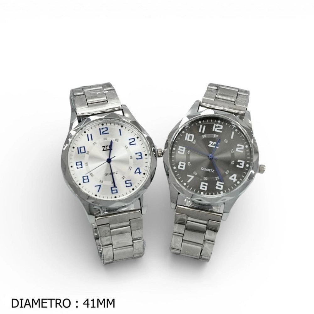 Trade Shop - Orologio Da Polso Uomo Elegante Acciaio 41mm Quadrante Casuale -