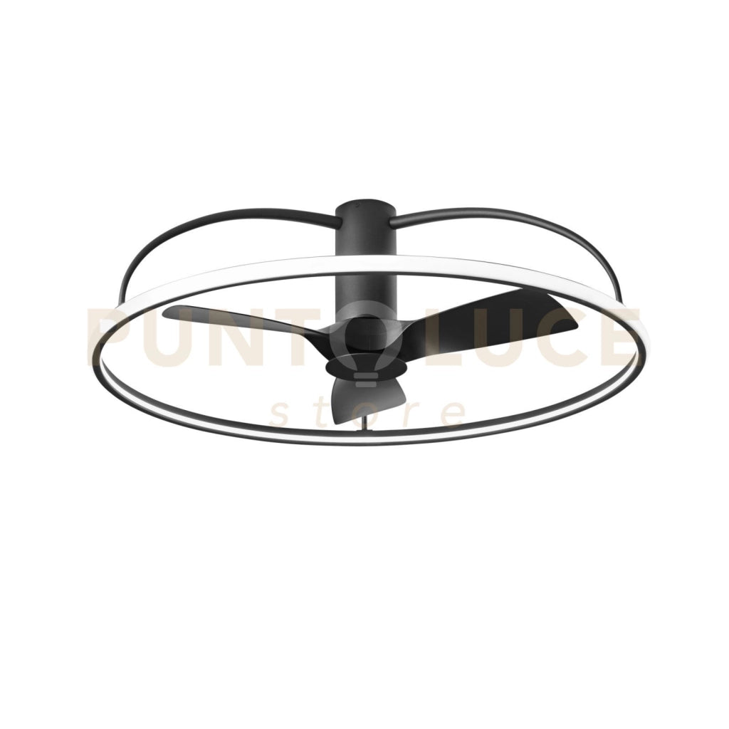 PLAFONIERA LED VENTILATORE MAGNUS NERO 80W 9400LM CCT 3000k-4000k-6500k  100X31,5CM
