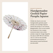 Parasole Handicraftato Giapponese - Fiori di Prugna - Cosplay/Kostumi - Decorazione di Matrimonio/Domestica - 21,7 Pollici