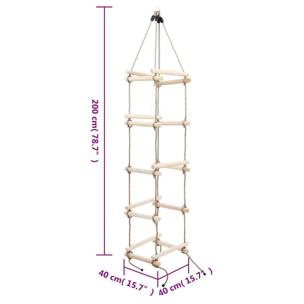 Scala di Corda per Bambini 200 cm in Legno CFW9740038