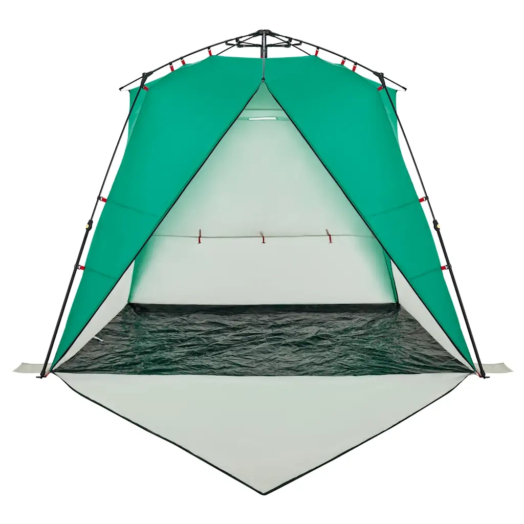 Tenda da Spiaggia 4 Persone-Tenda da campeggio Verde Rilascio Rapido Impermeabile