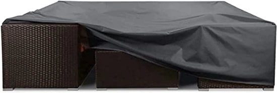 Banco da giardino rettangolare/quadrato - impermeabile - resistente ai raggi UV - tessuto 420D Oxford - set di banco da giardino - tavolo da giardino - misure 300x200x80 cm