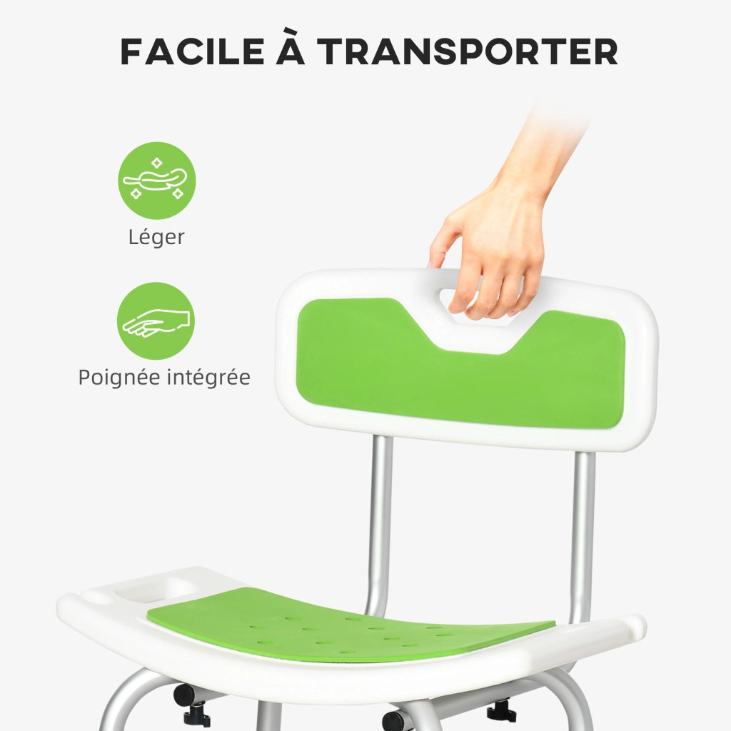 Sgabello da doccia regolabile per anziani e disabili ¨C zephmum ¨C antiscivolo