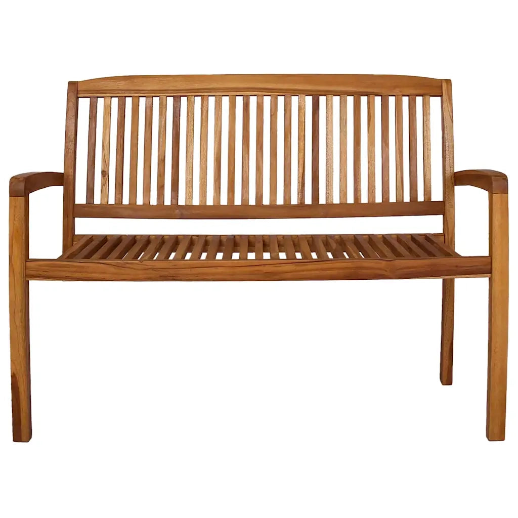 Panchina Giardino | Panca da Giardino Impilabile 2Posti 120cm Legno Massello Teak