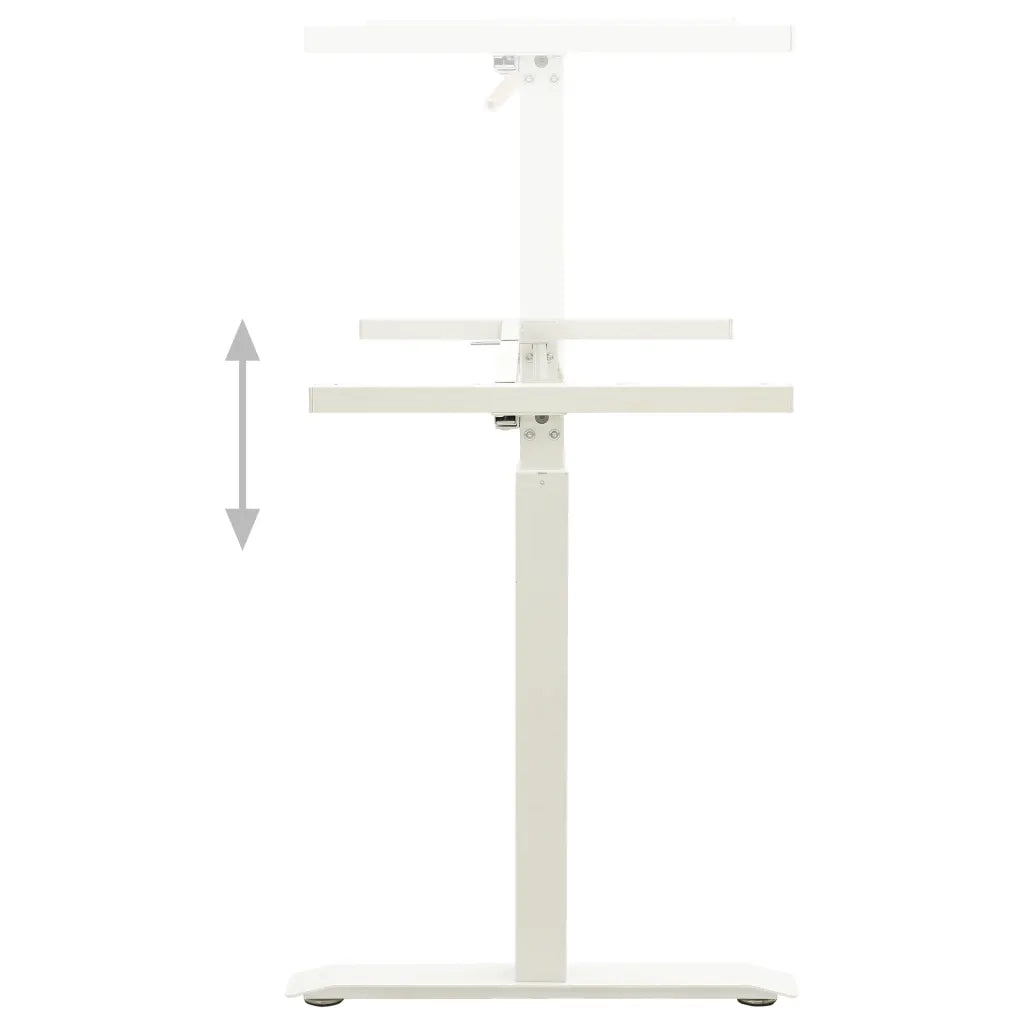 Telaio Scrivania Altezza Regolabile Manuale a Manovella Bianco CFW7329275