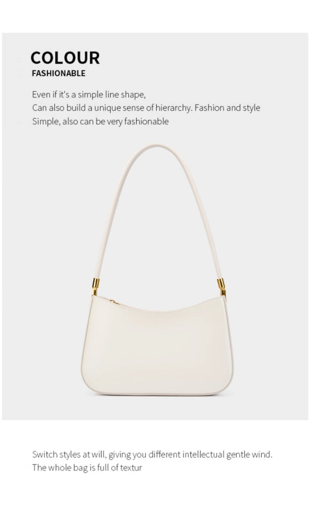 Borsa tote da donna in vera pelle, colore bianco.