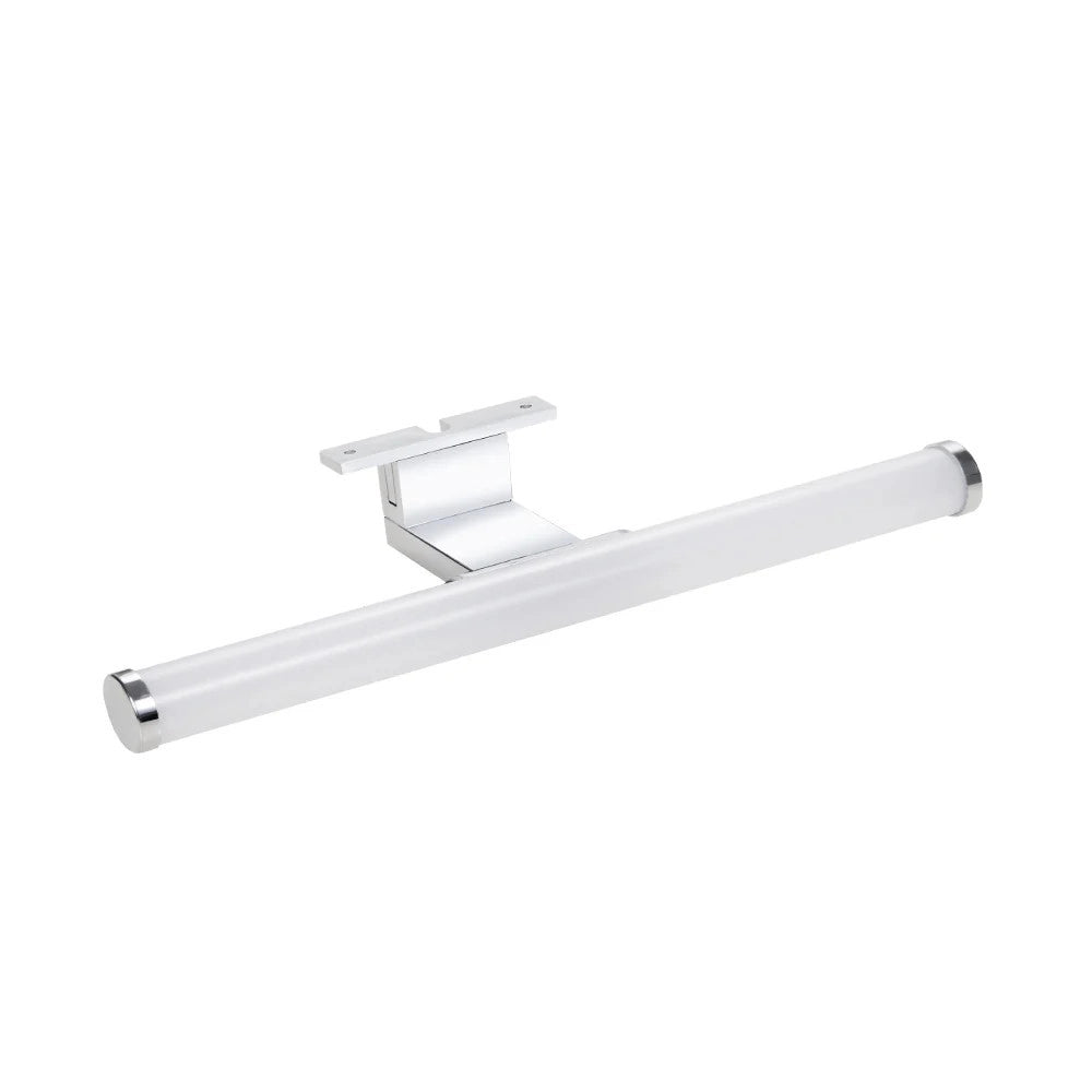 Trade Shop - Lampada Led Da Specchio 6w Bagno Luce 4000k Ip44 Tondo Argento Doppia Istallazione 400pc-an -