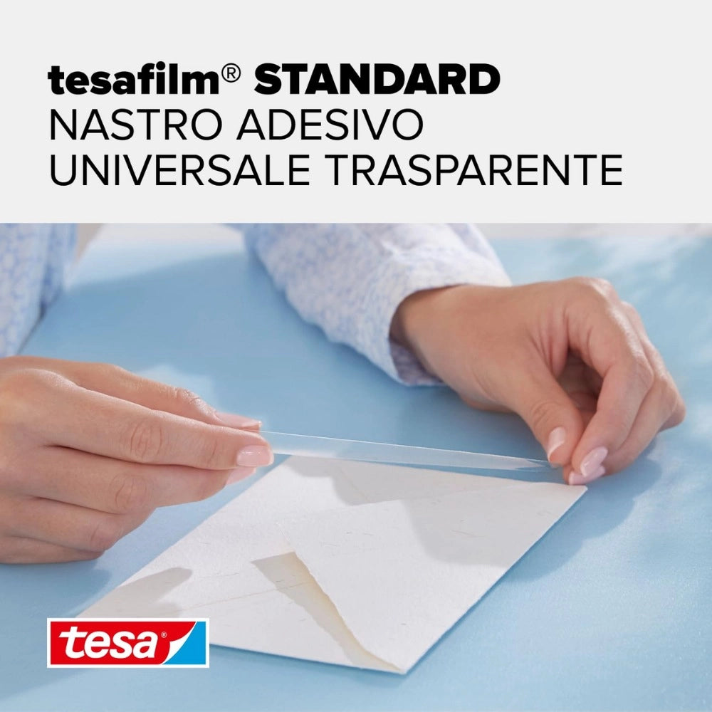 Tesa tesafilm nastro adesivo trasparente multiuso 66 m x 19 mm 8 rotoli