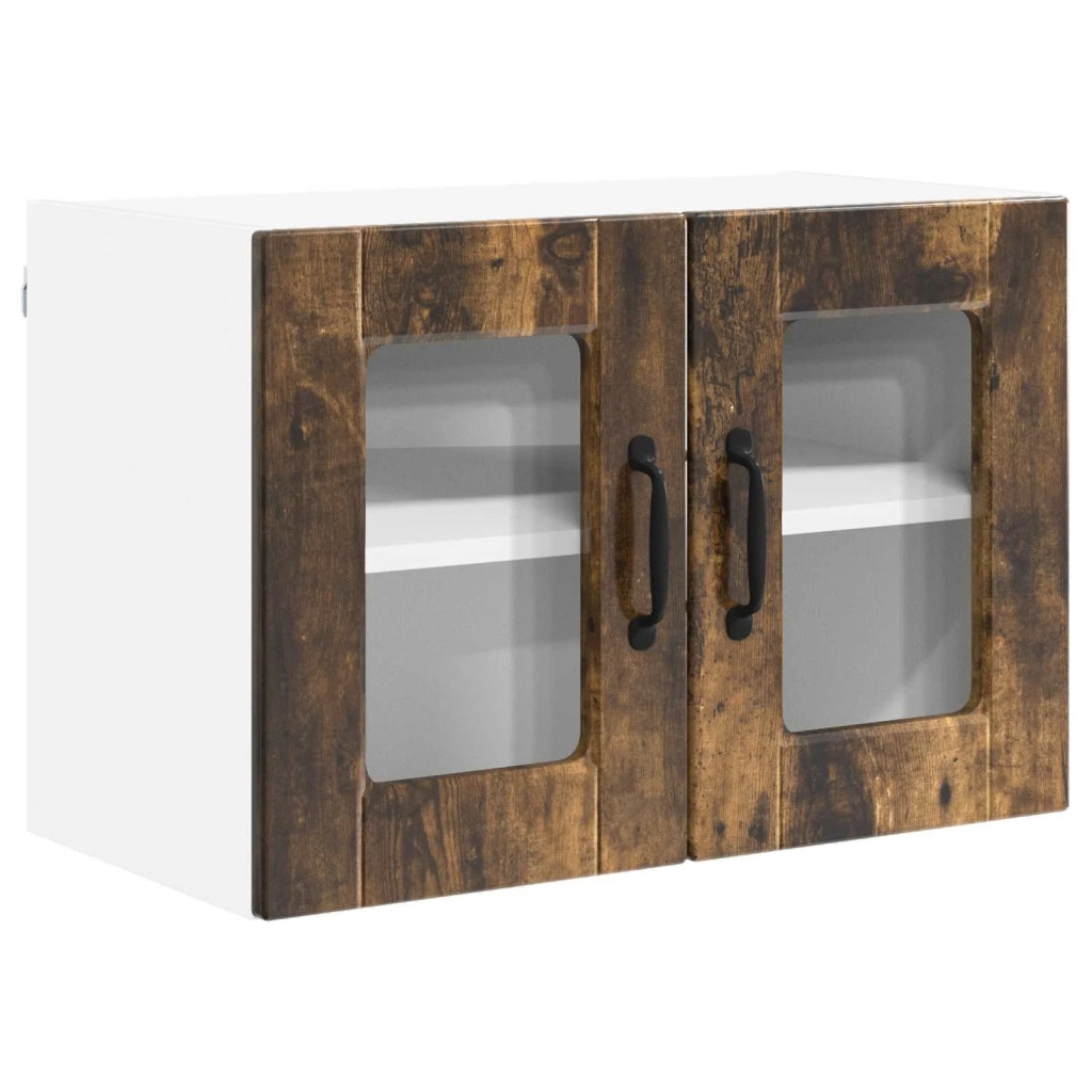Mobile in vetro da parete PORTO 2 pcs Rovere fumé