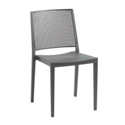 Sedia Grid polipropilene grigio set 4 pezzi