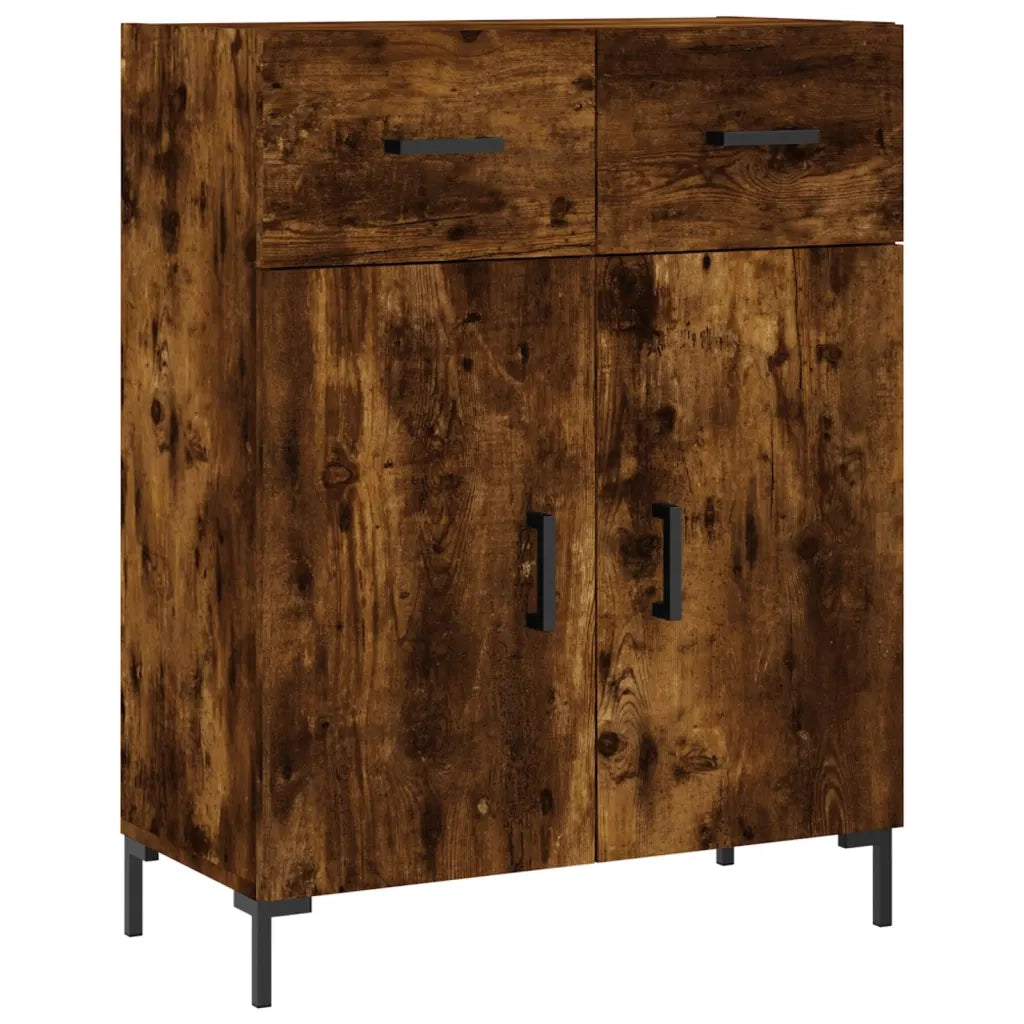 vidaXL Credenza Rovere Fumo  69,5x34x180 cm in Legno Multistrato