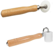 Kit di rulli per carta da parati 2 pezzi - Rullo a stampo piatto - Rullo per cucitura - Strumento DIY - Materiale POM di alta qualità - Lunghezza totale 180cm - Strumento per carta da parati