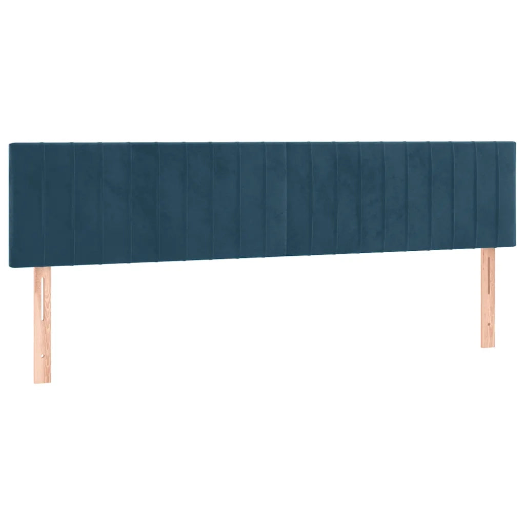 Testiera Blu Scuro 200x5x78/88 cm in Velluto 346296