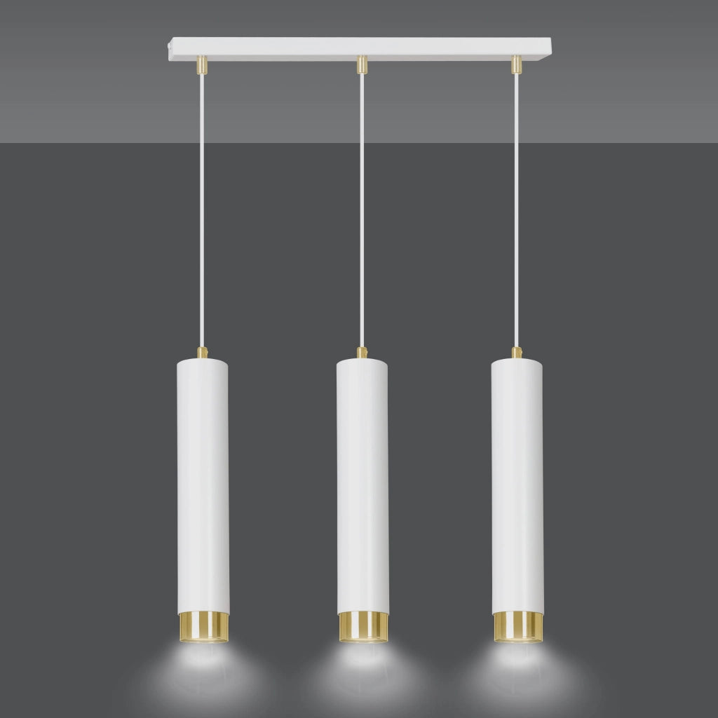 Lampadario Emibig KIBO bianco/oro 3xGU10 dimmerabile