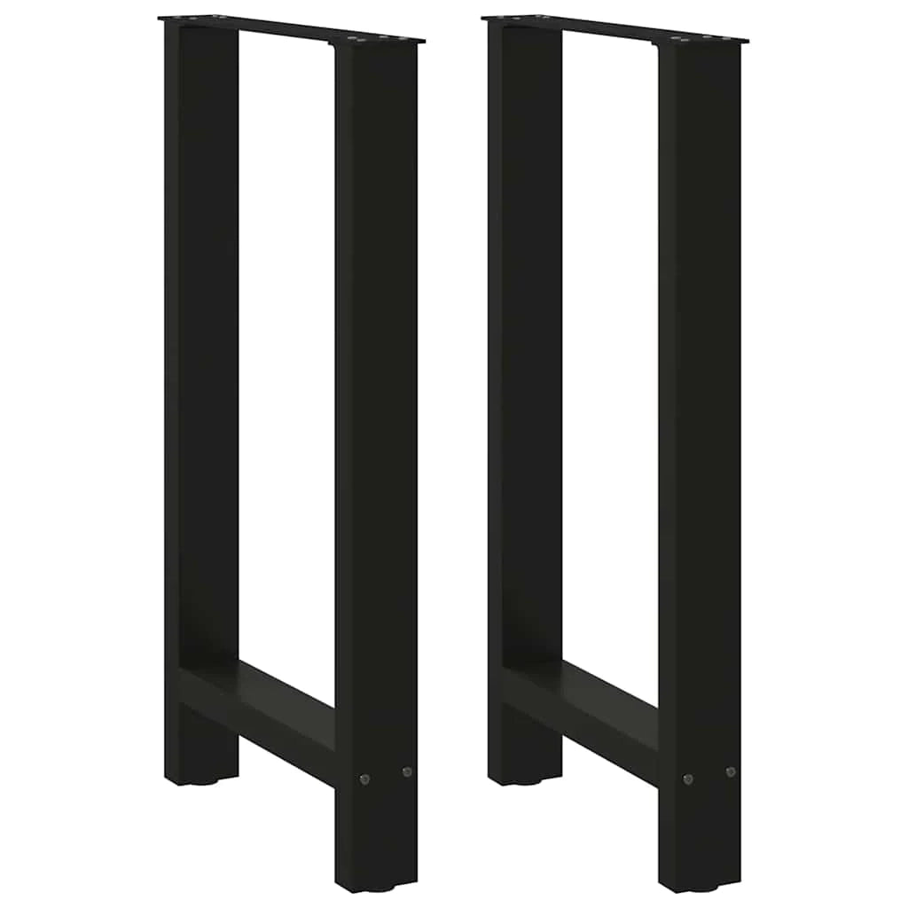 Set di 2 gambe per tavolo da bar regolabili moderne 50 x 91 cm in acciaio nero 02_0057568