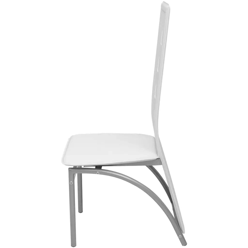 Sedie da Pranzo 4 pz Bianche in Similpelle cod mxl 31526