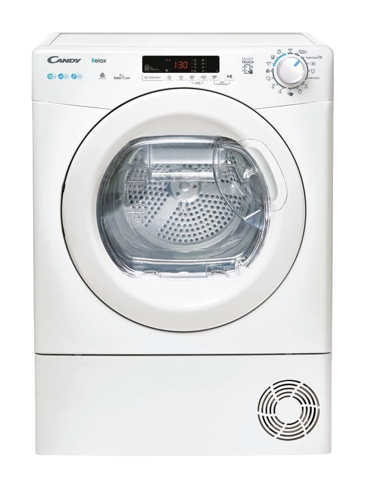 Candy asciugatrice a pompa di calore da 10 kg classe A++ 15 programmi controllo remoto e stiro facile colore Bianco 596x585x850 mm