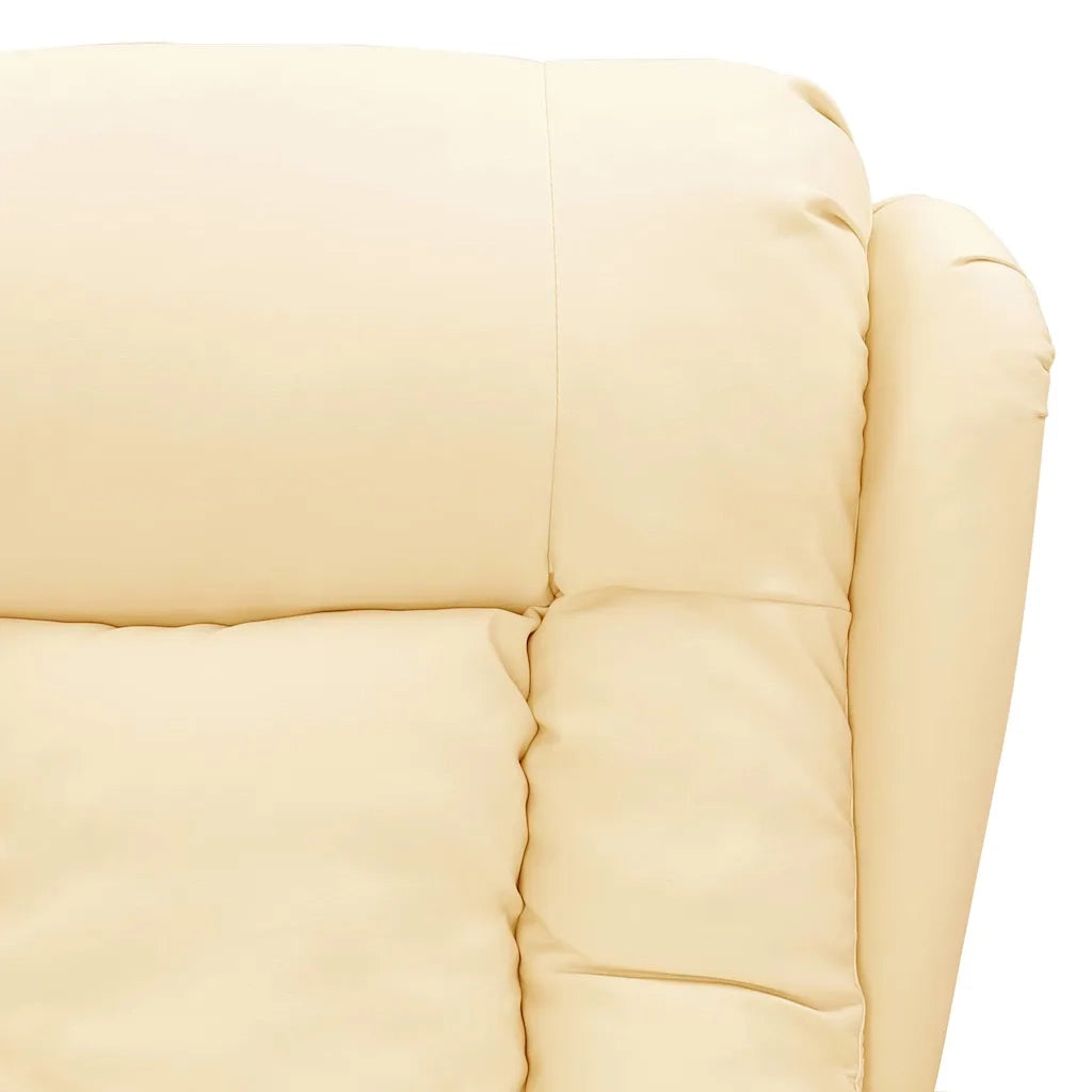 Divano Sedia-Poltrona Reclinabile Elettrica Crema in Similpelle 890804