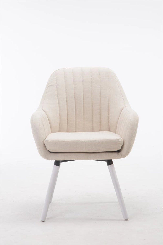 Poltroncina Florian in tessuto crema,bianco