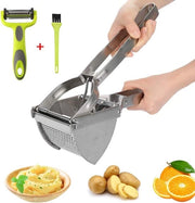 Set per Patate in Acciaio Inossidabile - Patatiera con Pennello e Tritacarne per Cibo per Bambini, Purea e Verdure