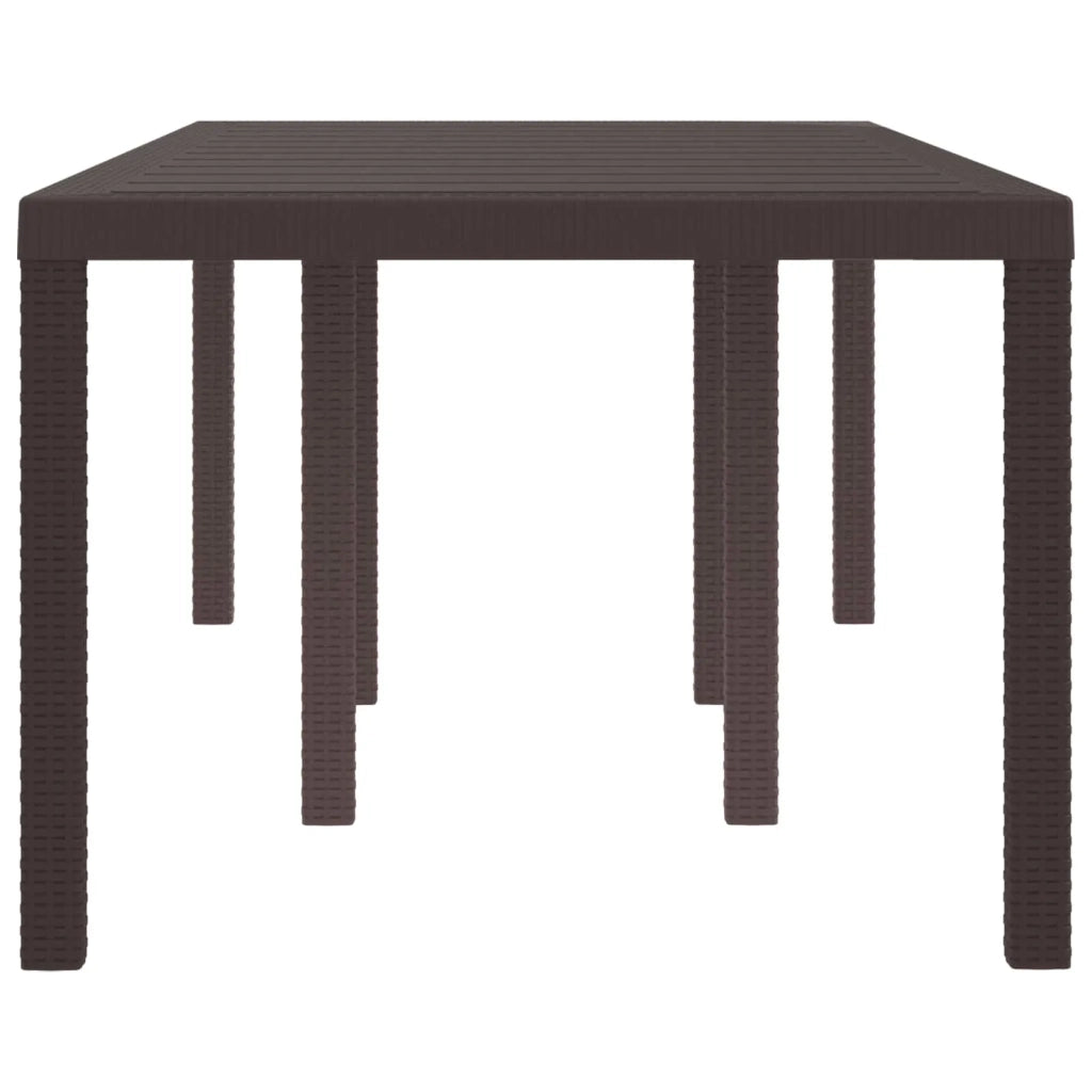 Tavolo da Giardino Marrone 200 x 100 x 73 cm polyrattan 871689