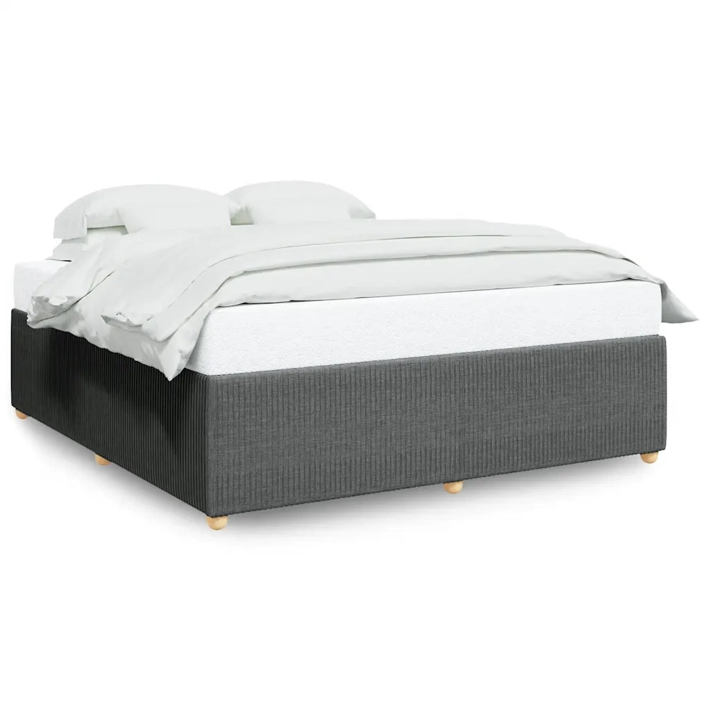 Letto matrimoniale | Letto per adulti | Giroletto senza Materasso Grigio Scuro 180x200 cm Tessuto