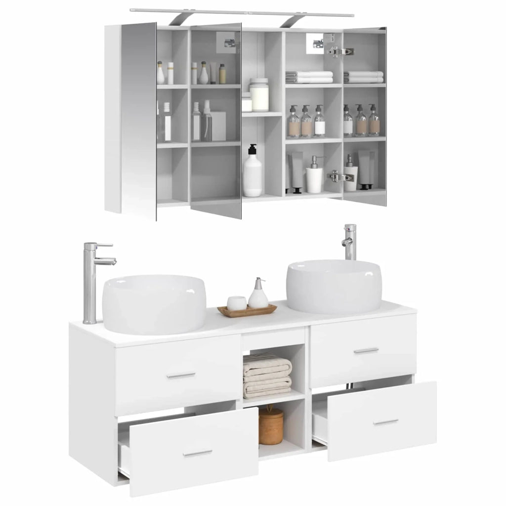 Set di mobili per il bagno 4 pcs Bianco 3407015